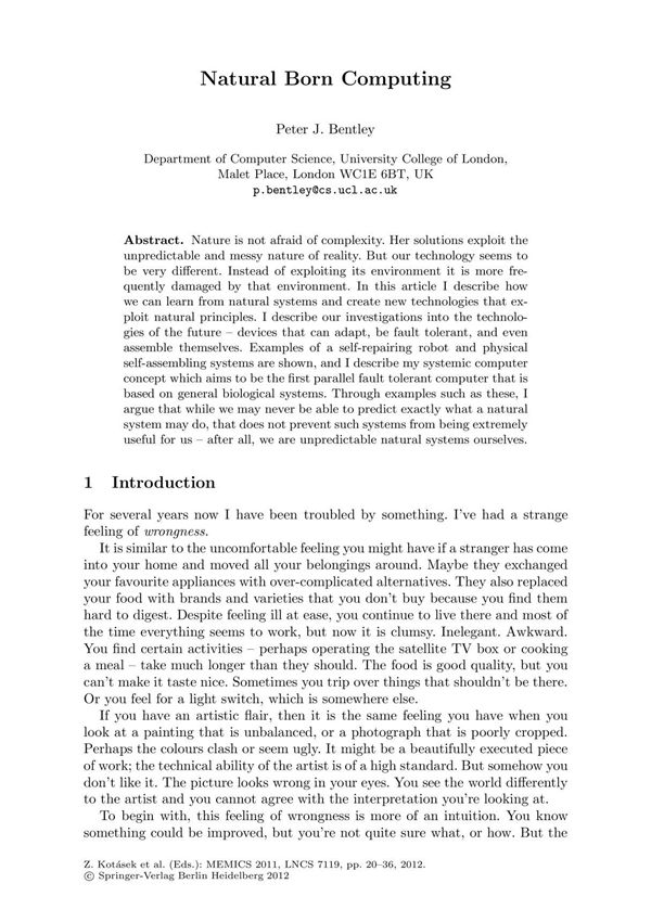 Natural Born Computing