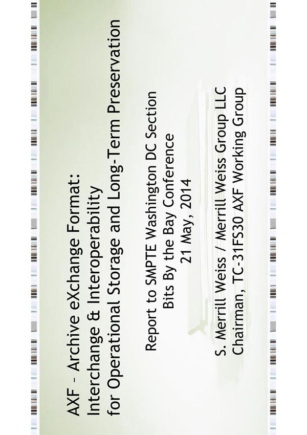AXF文件格式-可交互操作和长期存放的文件格式