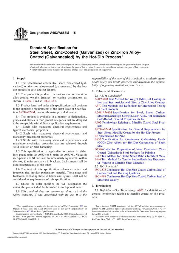 ASTM A653-2015