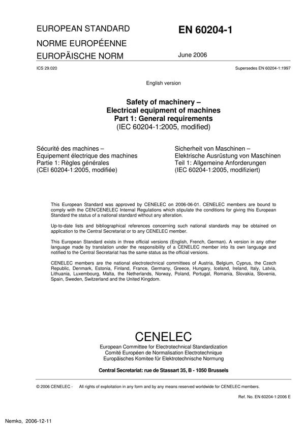 EN60204-1{2006}