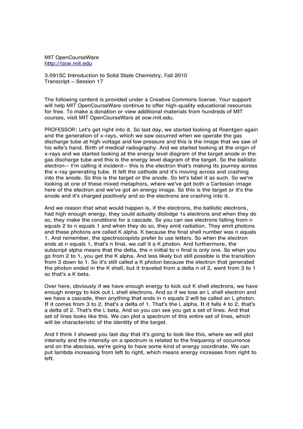 MIT Open Course Ware