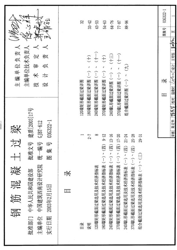 03G322-1 钢筋混凝土过梁