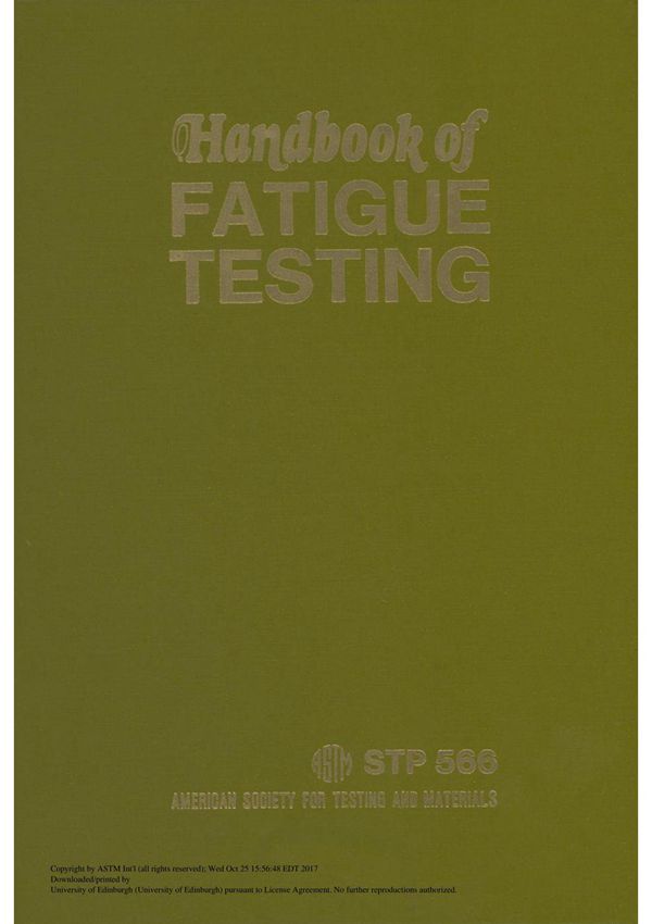 HANDBOOK ON FATIGUE TESTING(ASTM STP566)