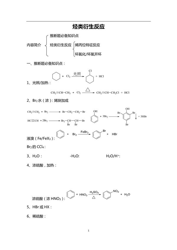 01.烃类衍生反应