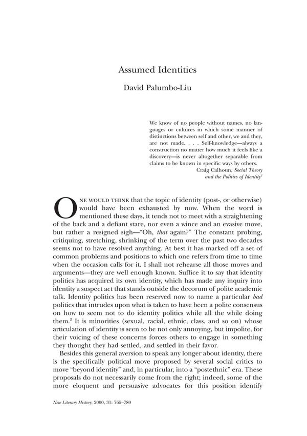 assumed identitiespdf