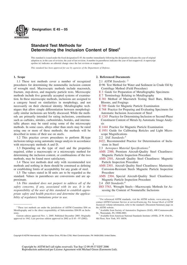 ASTM E45