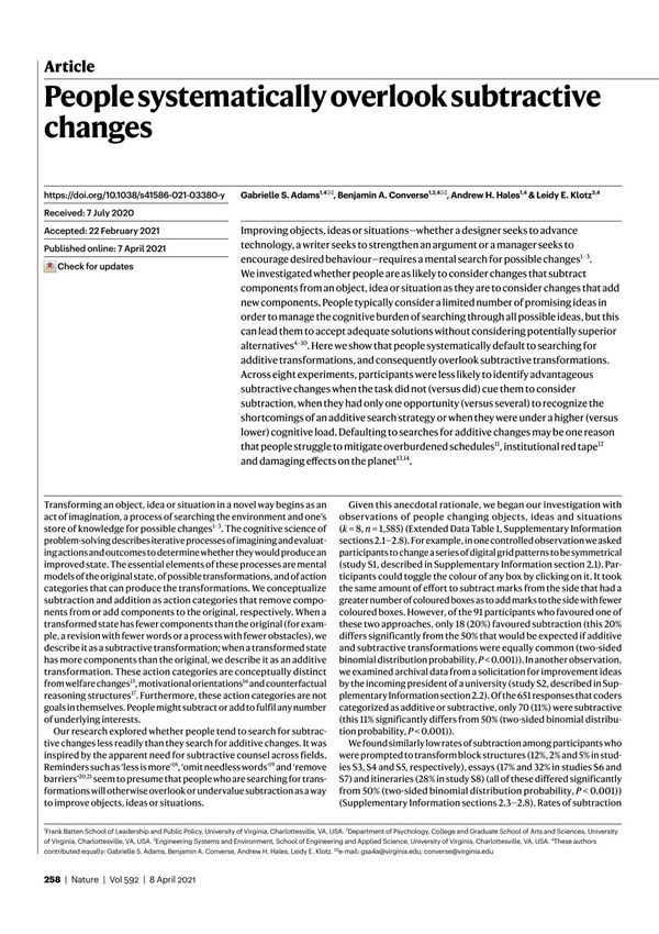 People systematically overlook subtractive changes