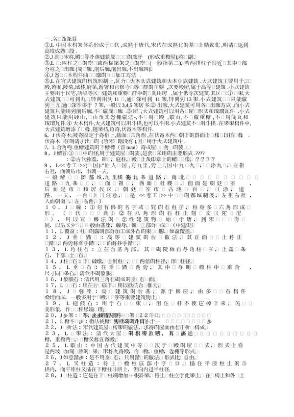 建筑学名词 PDF