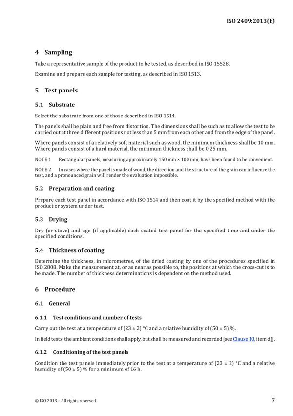 ISO 2409-2013 Standard国际标准化组织国际标准规范电子版下载 2