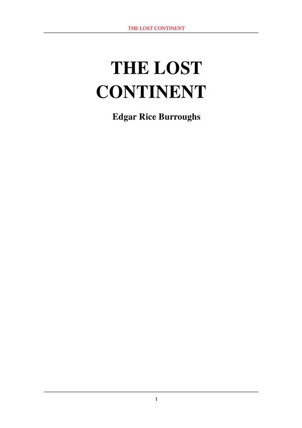 THELOSTCONTINENT(消失的大陆)