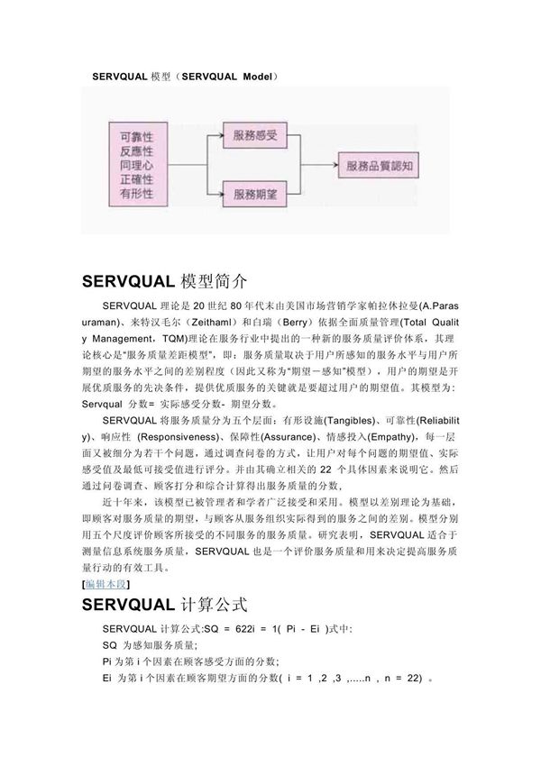 SERVQUAL模型
