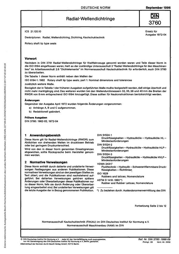 DIN 3760 (1996-09-00)