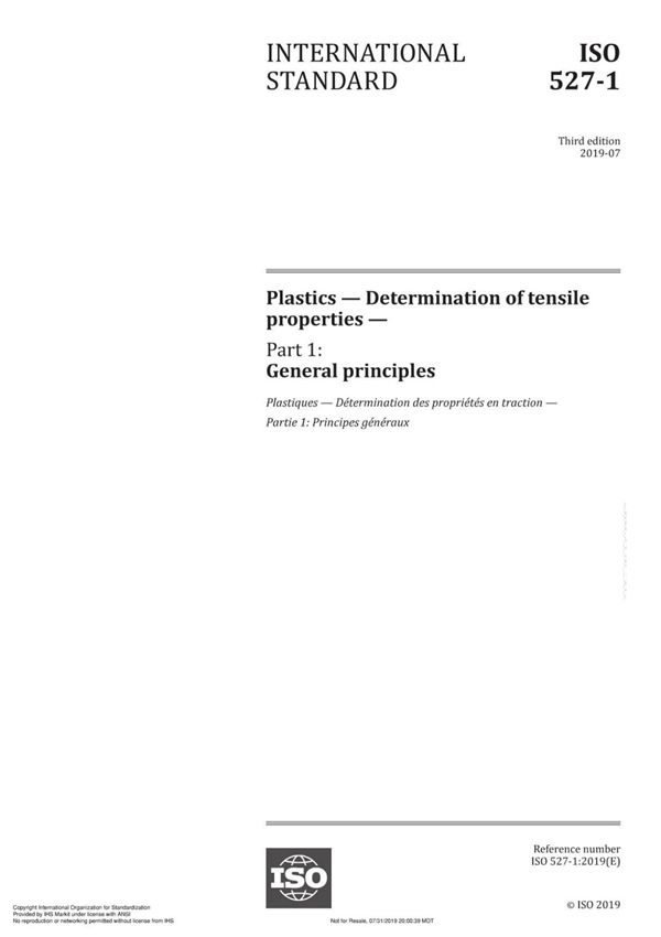 (高清正版) ISO 527-1-2019