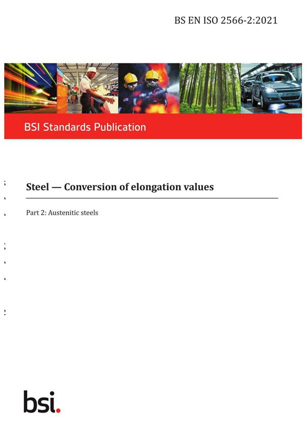 BS EN ISO 2566-2-2021 Steel. Conversion of elongation values