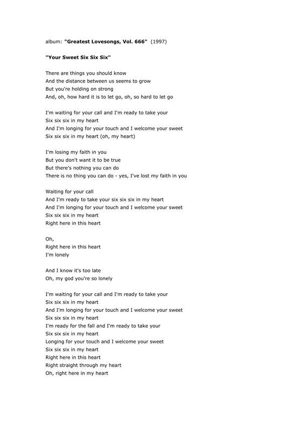 芬兰金属乐队HIM歌词-完全版