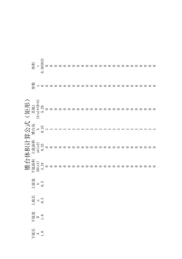锥台体积计算公式