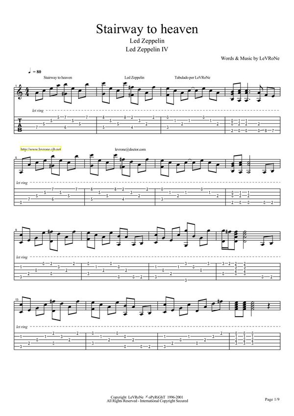 Stairway to heaven吉他谱