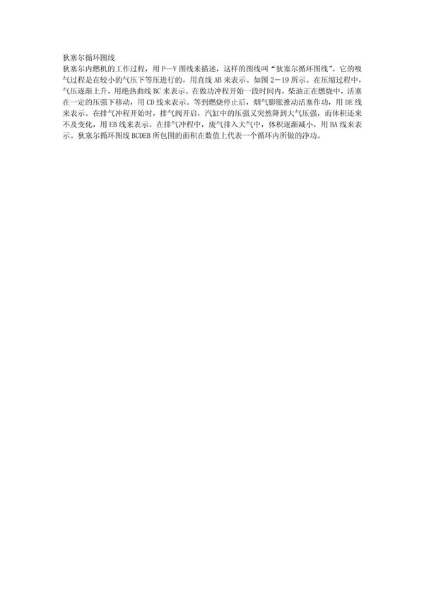 狄塞尔循环图线