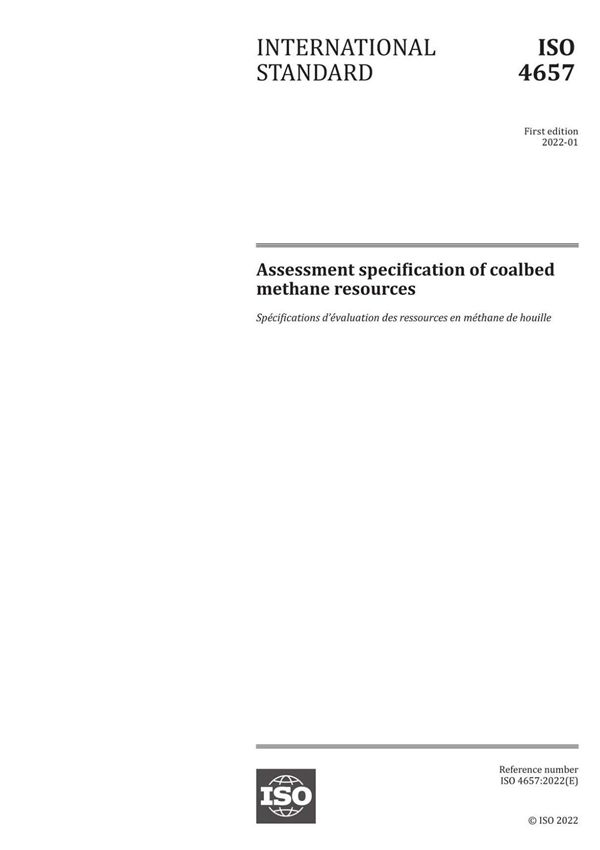 ISO 4657-2022 Assessment specification of coalbed methane resources