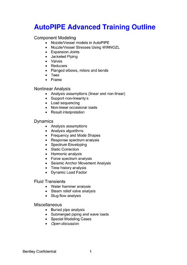 AutoPIPE高级培训