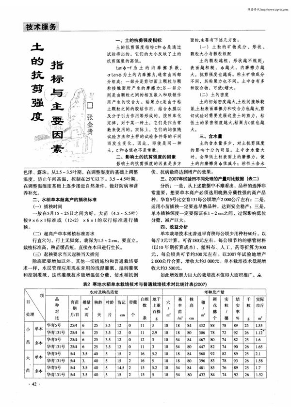 土的抗剪强度指标与主要因素