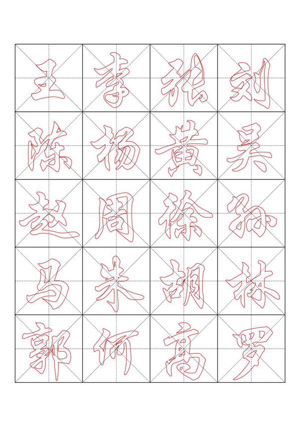 新百家姓 行楷习字帖