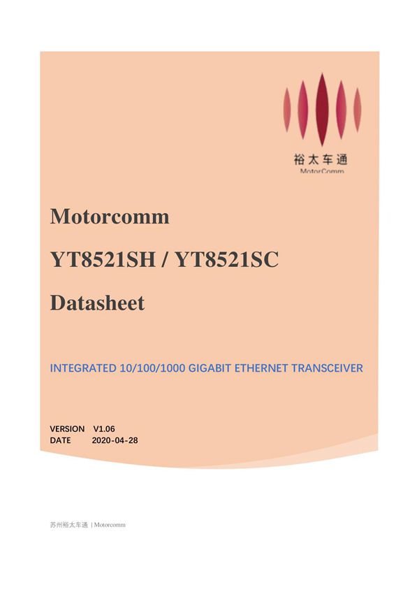 MotorComm-YT8521SH YT8521SC v1.06