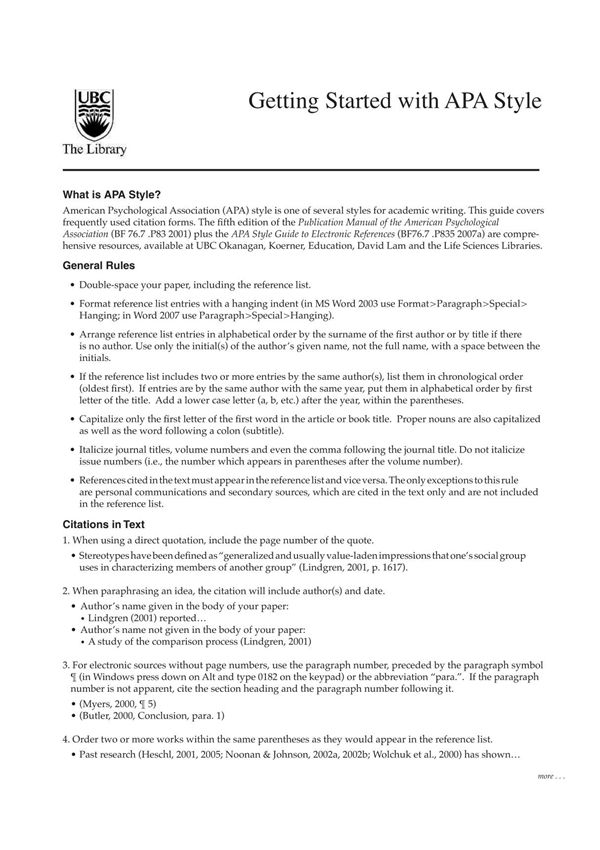 apa style