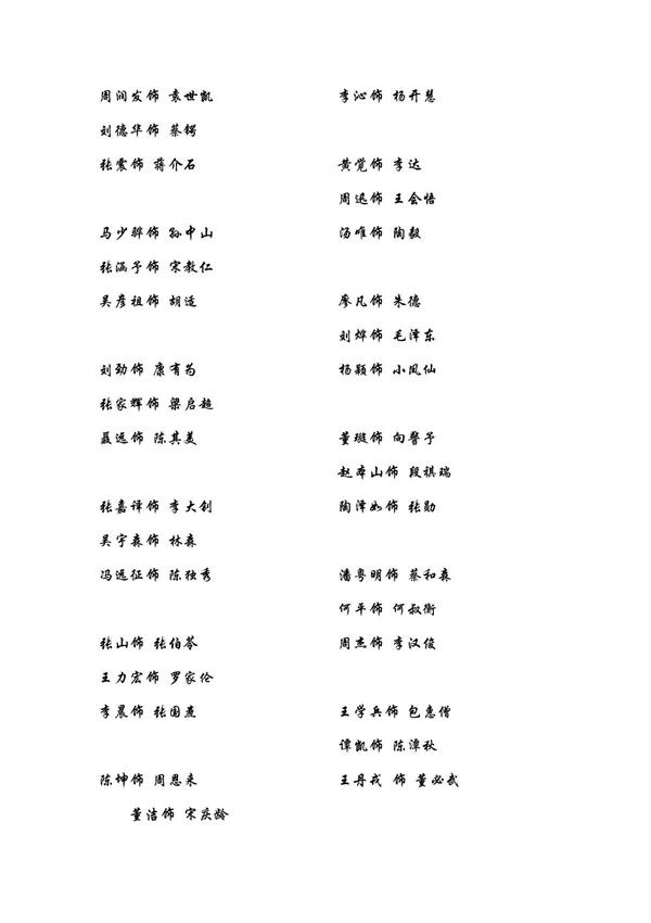 建党伟业――演员表