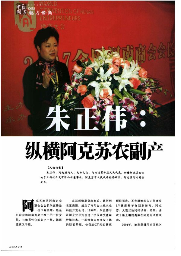 朱正伟 纵横阿克苏农副产品市场的巾帼英雄