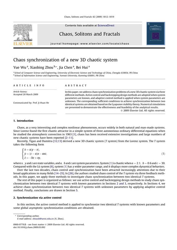 chaos,solitons and fractals