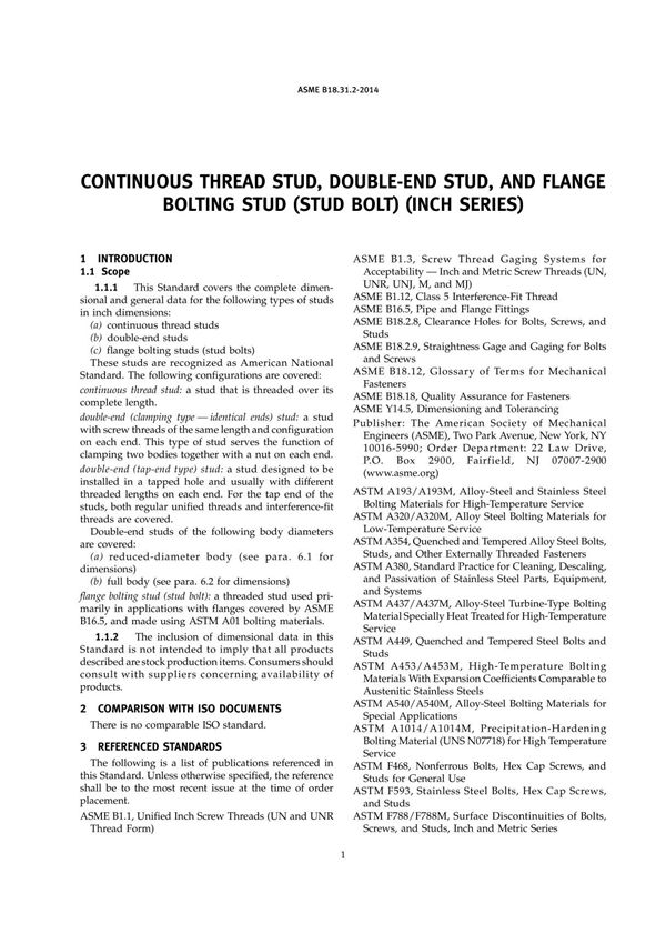 ASME B18.31.2-2014 Standard美国机械工程师学会标准规范电子版下载Part 2