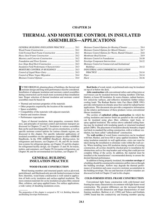 2001 ASHRAE Fundamentals Handbook (SI) Ch24