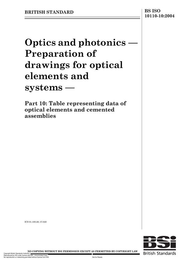 ISO 10109-10 Optics and photonics Environmental requirement