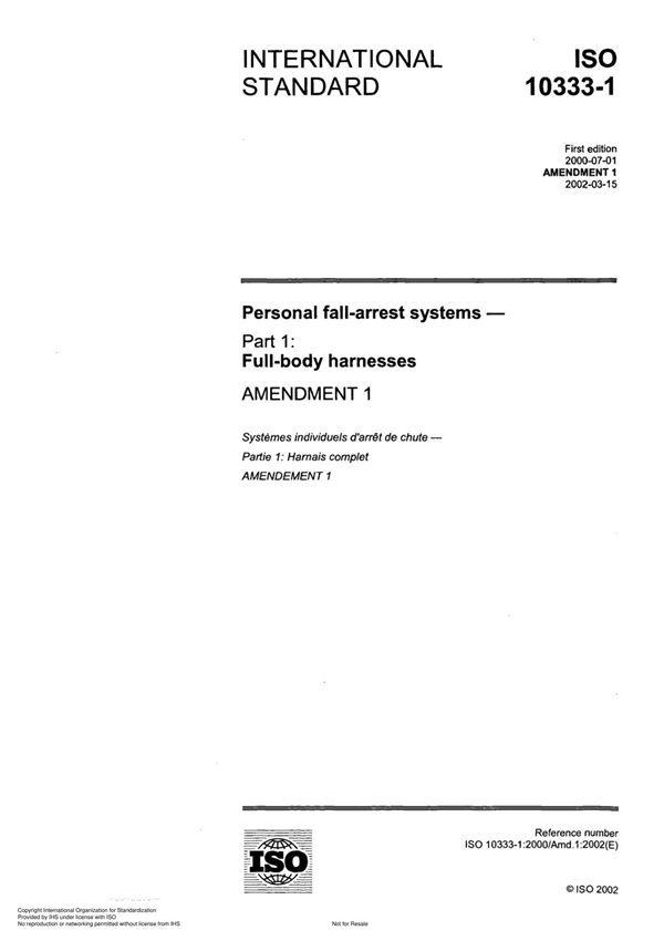 ISO 10333-1 Personal fall-arrest system