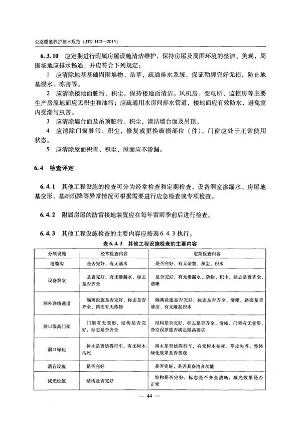 最新标准-JTG H12-2015 公路隧道养护技术规范 2