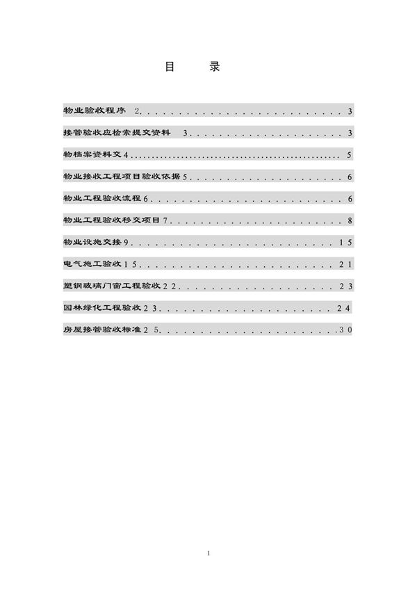 小区物业接管验收手册