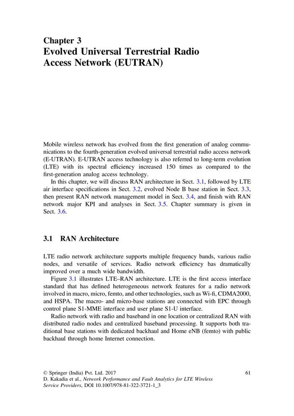 Evolved Universal Terrestrial Radio Access Network (EUTRAN)