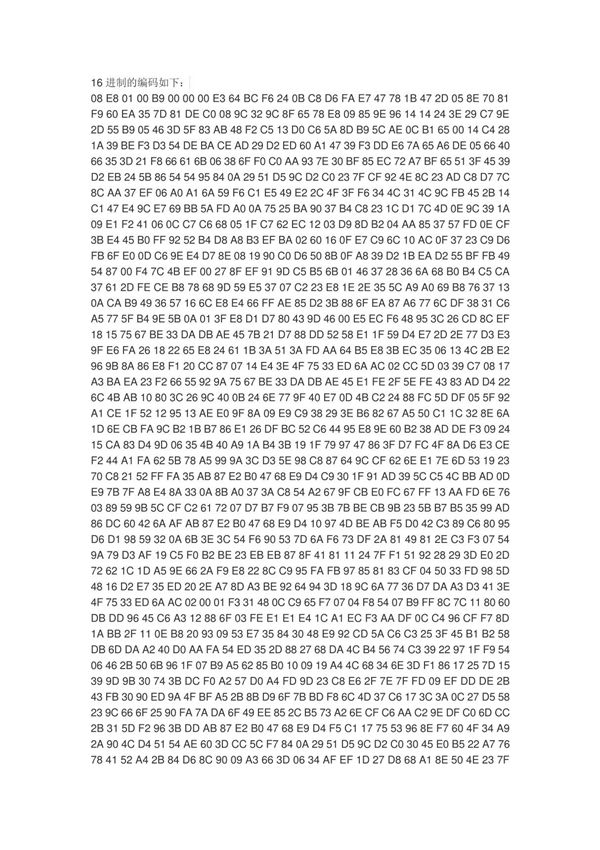 16进制的编码