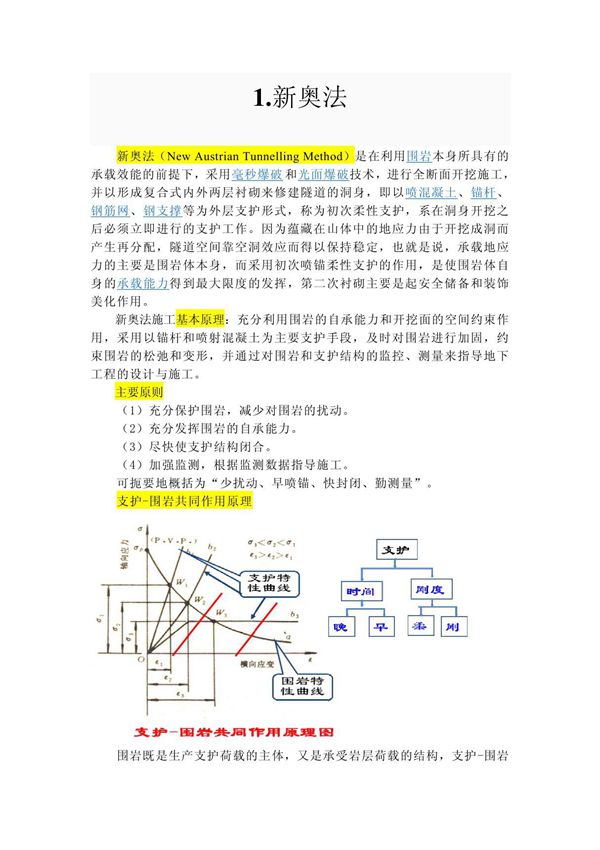 新奥法 矿山法与浅埋暗挖法的阐述与比较 pdf