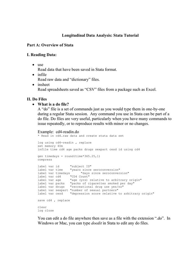 Longitudinal data analysis