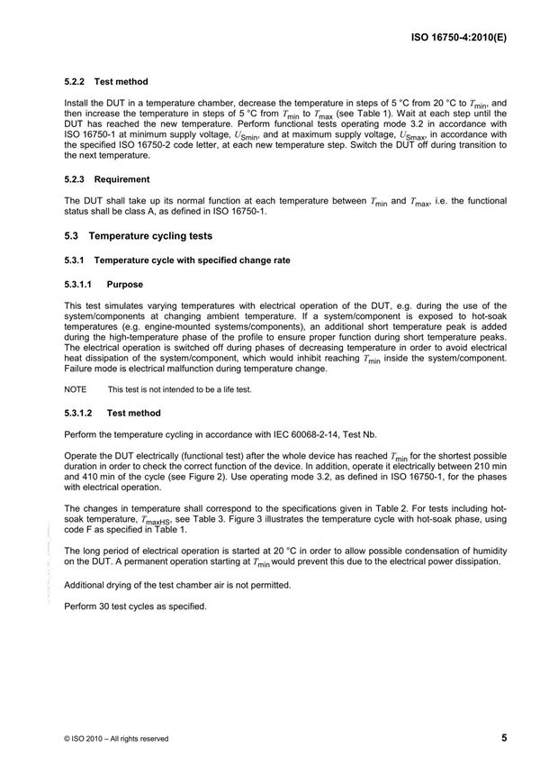 国际标准ISO 16750-4 2010 Road vehicles - Environmental conditions and testing for electrical and electronic equipment - Part 4  Cl