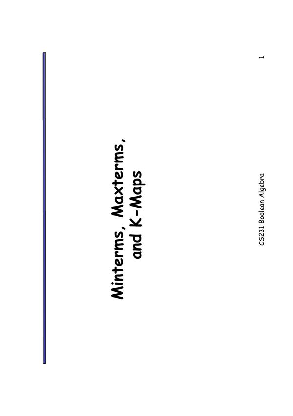 04-Kmapppt-Minterms, Maxterms,