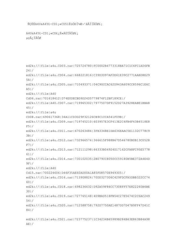 A4U -CD1CD52所有图片光盘下载地址!