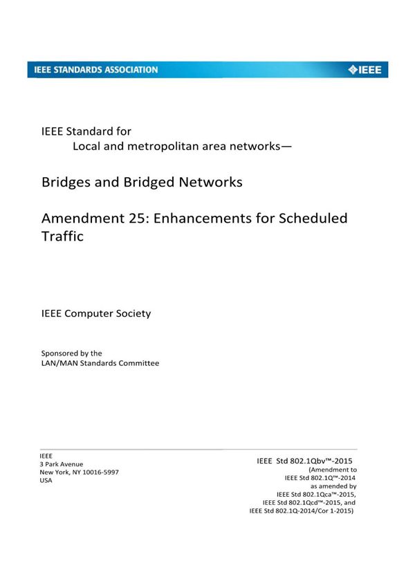 IEEE Std 802.1 Qbv-2015