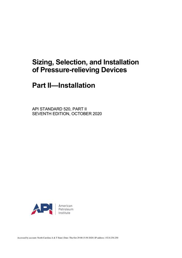 API 520-2 2020