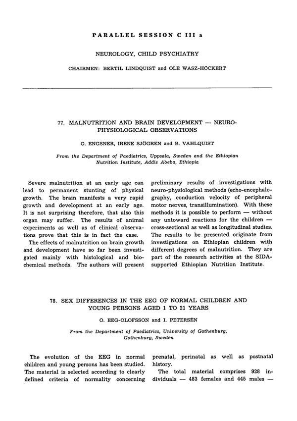 78. sex differences in the eeg of normal children and young persons aged 1 to 21 years
