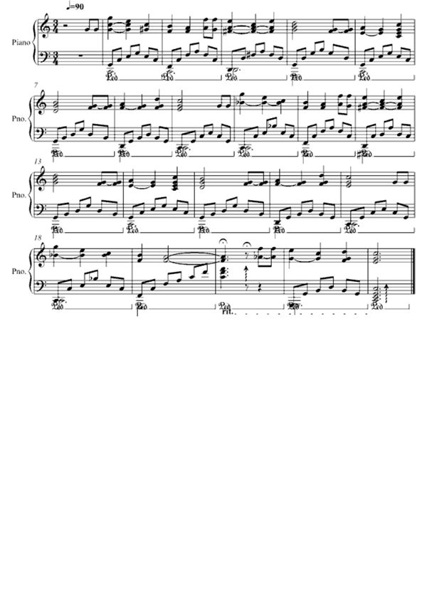 生日歌钢琴谱钢琴简谱 数字谱 钢琴双手简谱