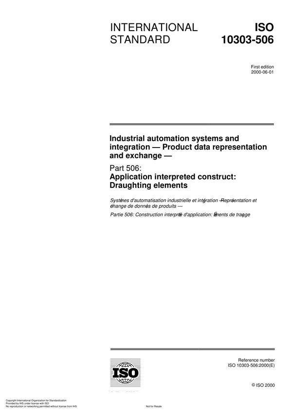 ISO 10303-506 Industrial automation systems and integration Product data representation and exchange