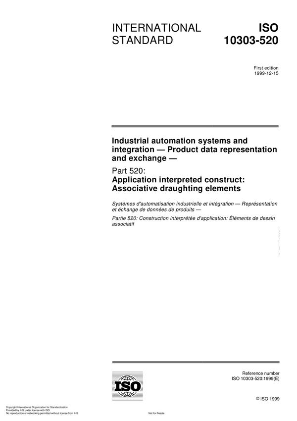 ISO 10303-520 Industrial automation systems and integration Product data representation and exchange
